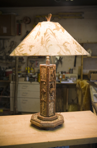 rustic lighting, rustic lamp, Adirondack rustic
